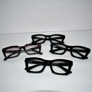 REAVEE Set of 4 Oprah Style Reading Glasses Blue Light Blocking 0.00 in Black Mu